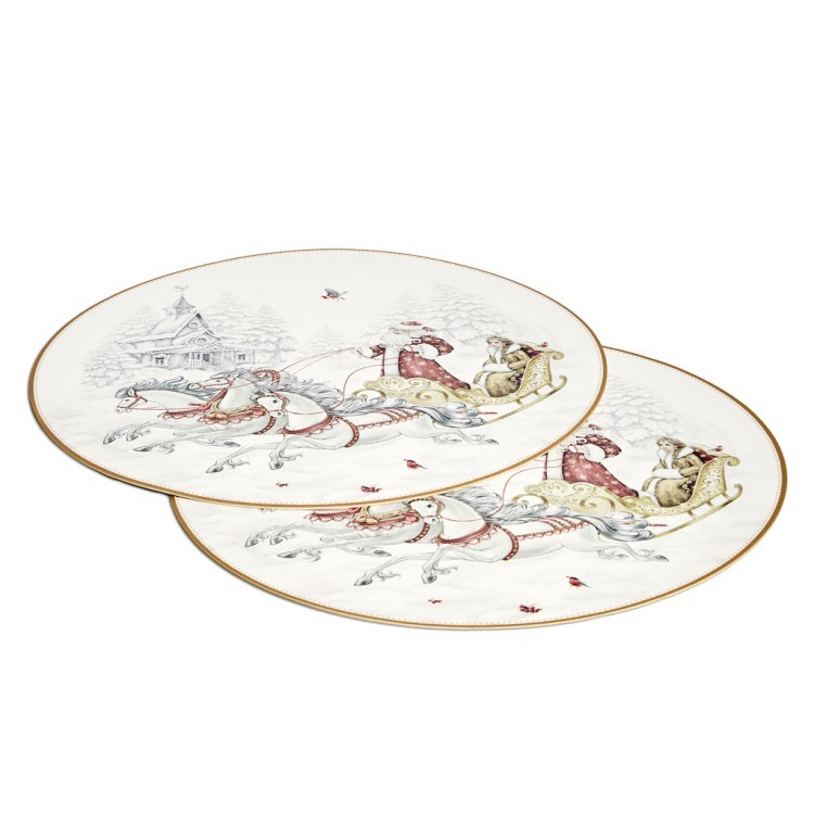 Набор подстановочных салфеток "морозко" из 2 шт., диаметр=38 см Lefard (771-143) Набор подстановочных салфеток "морозко" из 2 шт., диаметр=38 см Lefard (771-143)