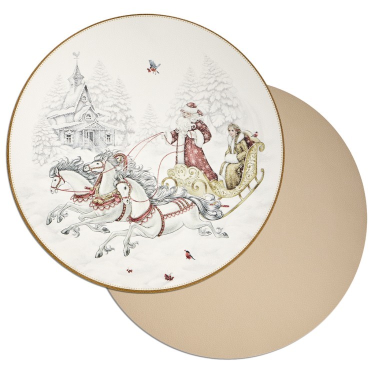 Набор подстановочных салфеток "морозко" из 2 шт., диаметр=38 см Lefard (771-143) Набор подстановочных салфеток "морозко" из 2 шт., диаметр=38 см Lefard (771-143)