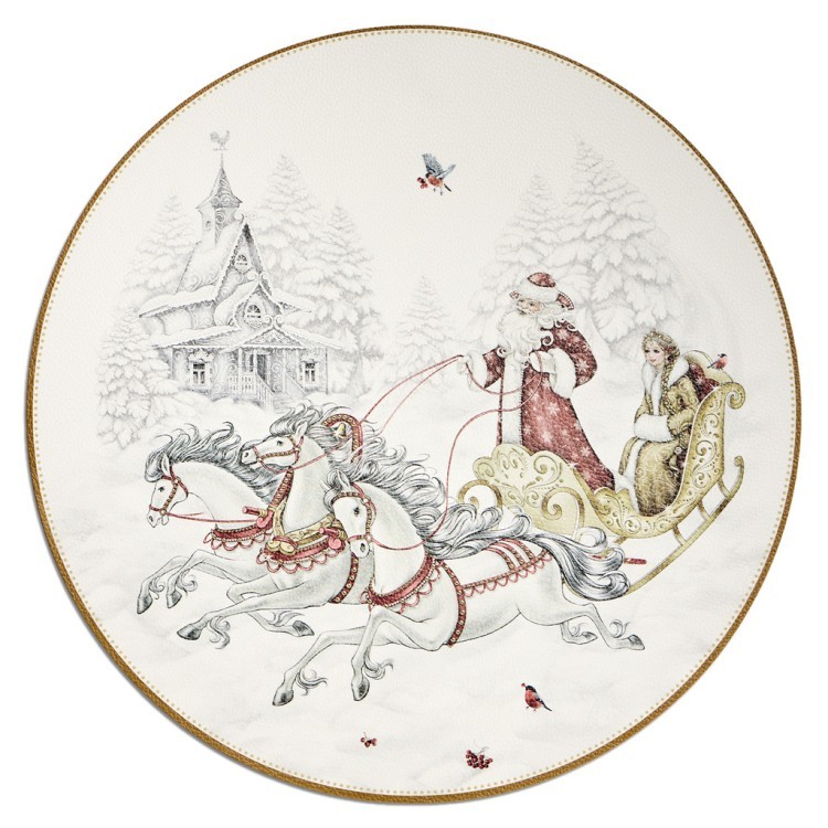 Набор подстановочных салфеток "морозко" из 2 шт., диаметр=38 см Lefard (771-143) Набор подстановочных салфеток "морозко" из 2 шт., диаметр=38 см Lefard (771-143)