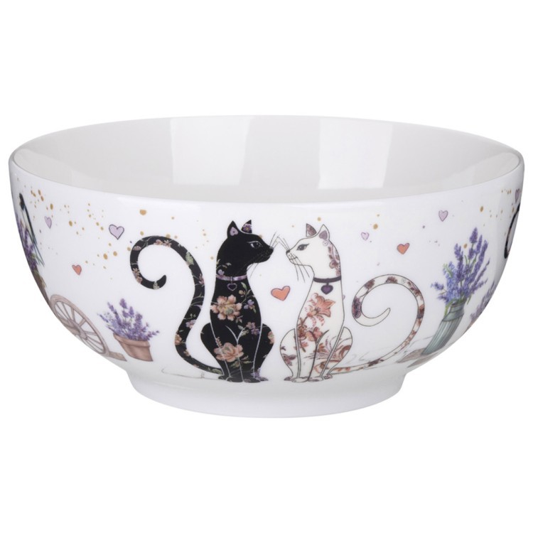 Салатник lefard "лавандовые коты" 15*7 см 730 мл Lefard (425-169)