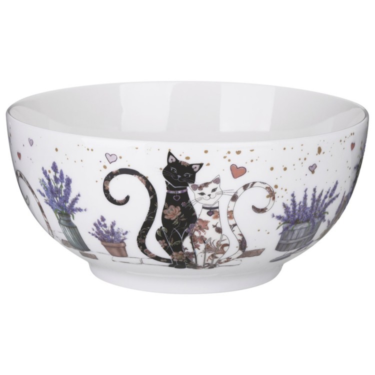Салатник lefard "лавандовые коты" 15*7 см 730 мл Lefard (425-169)