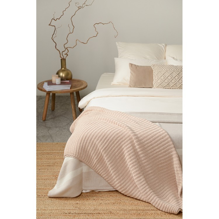 Комплект постельного белья из сатина кремового цвета из коллекции essential, 150х200 см (72541)