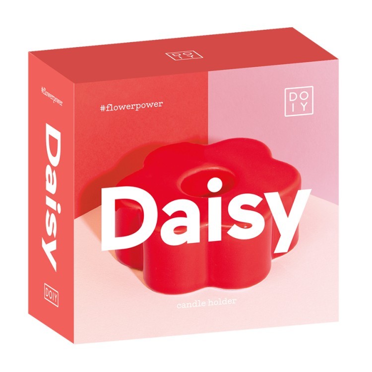 Подсвечник daisy, D8 см, красный (78589)