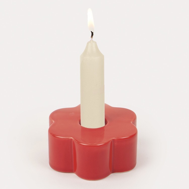 Подсвечник daisy, D8 см, красный (78589)