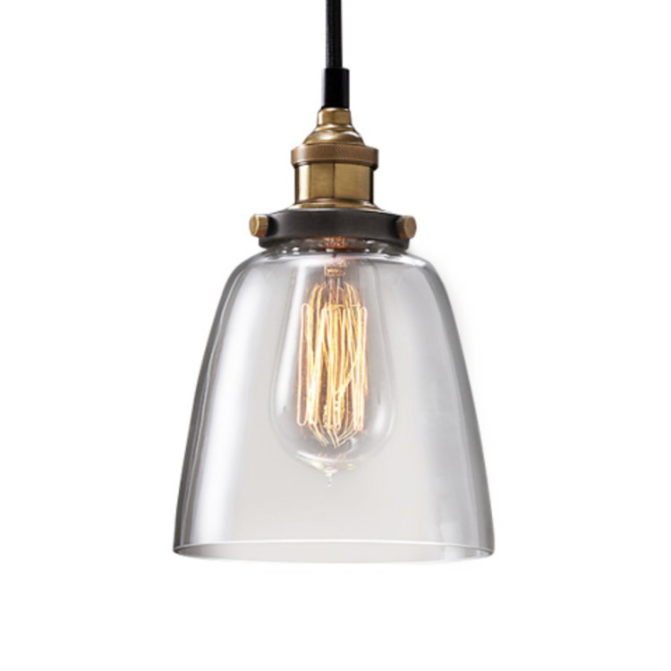 Люстра Филамен 8002, металл, стекло, brass/black, RESTORATION HARDWARE