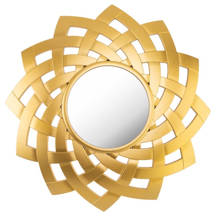 Зеркало настенное "swiss home" диаметр=60 см цвет: золото Lefard (220-424)