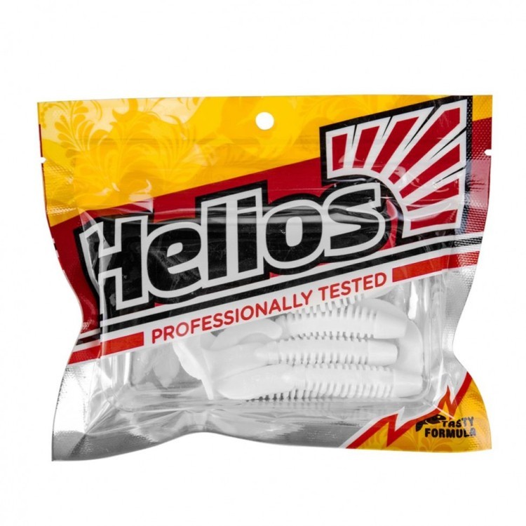 Твистер Helios Din 3,11"/7,9 см, цвет White 6 шт HS-33-001 (78157)
