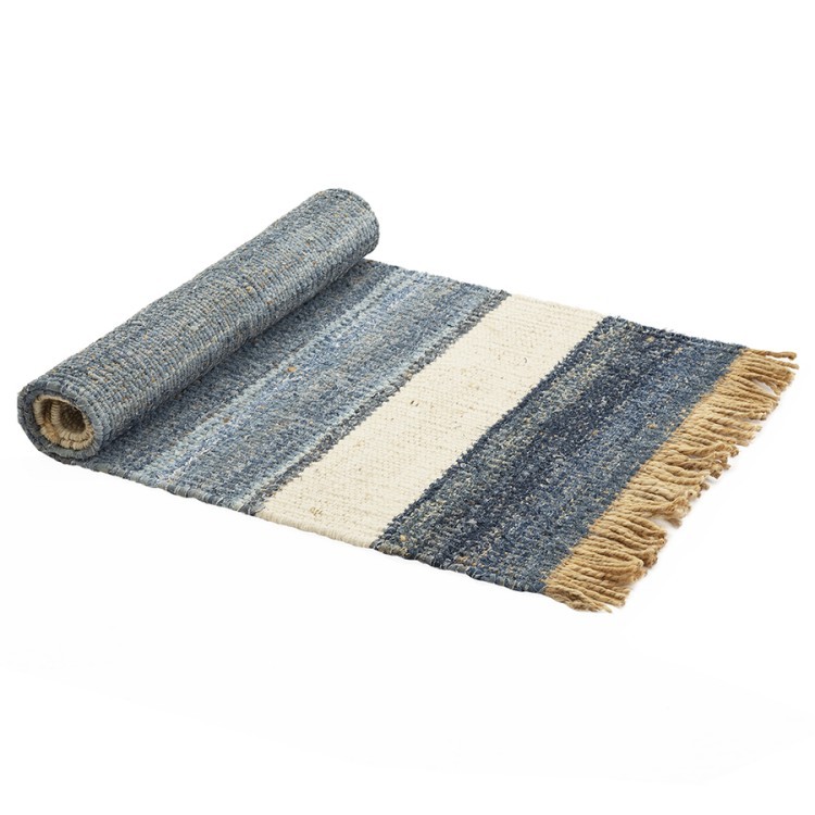 Ковер из джута, денима и шерсти hyderabad из коллекции ethnic, 70x160см (76020) Ковер из джута, денима и шерсти hyderabad из коллекции ethnic, 70x160см (76020)