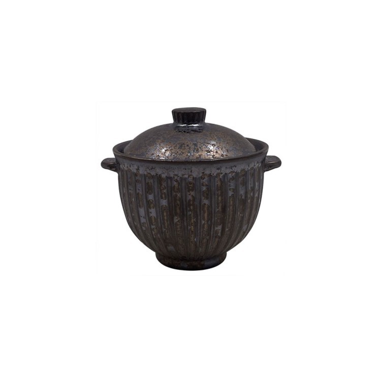 Чаша с крышкой L9705-M2, 13, каменная керамика, Brown, ROOMERS TABLEWARE
