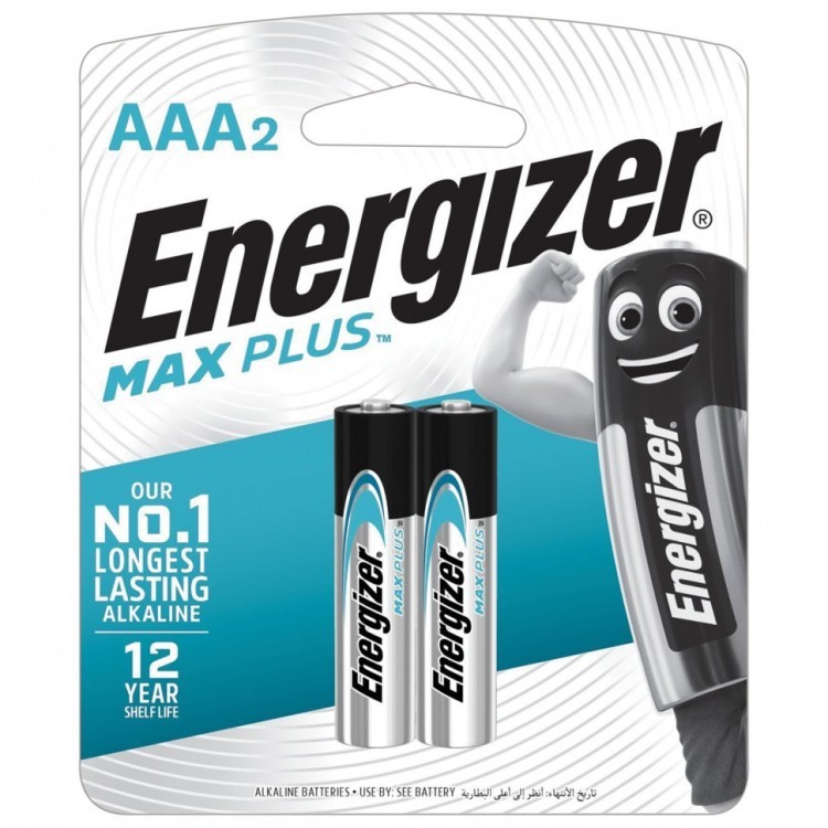 Батарейки алкалиновые Energizer Max Plus LR03 (AAA) 2 шт E301306501 (76393)