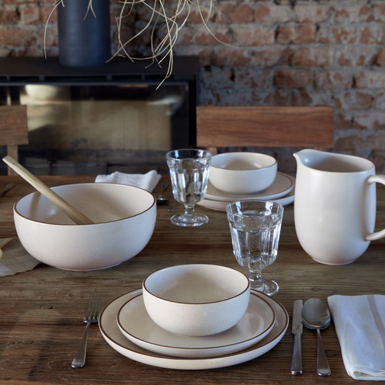 Тарелка SOP271-CRC(SOP271-01018V), 27,5 см, керамика, CREAM-COCOA, CASAFINA BY COSTA NOVA