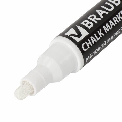 Маркер меловой Brauberg Pop-Art 5 мм белый 151527 (8) (86660)