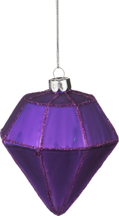 Декоративное изделие шар стеклянный 8*10 см. цвет: фиолетовый Dalian Hantai (D-862-078) 