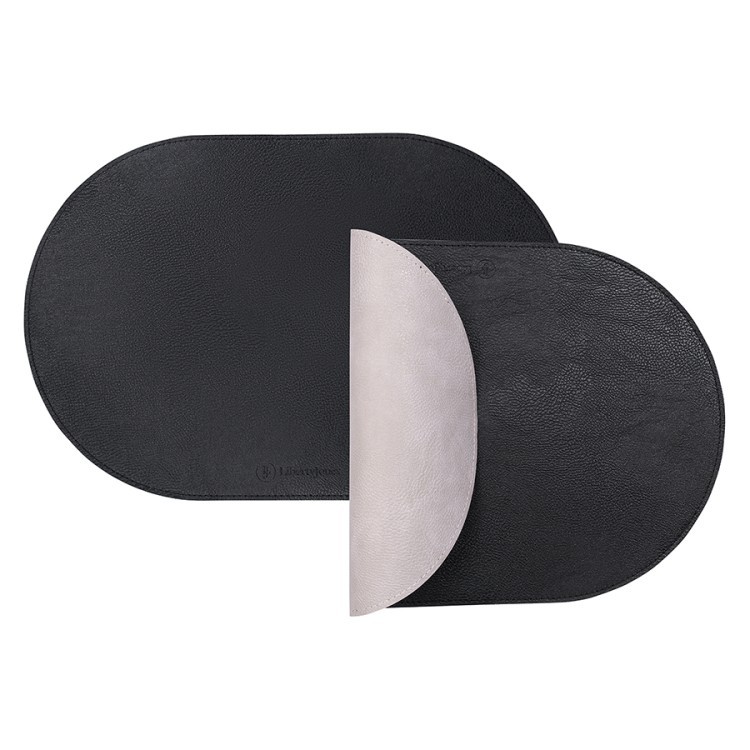 Салфетка сервировочная pool, 30х45 см, черная/светло-серая (80105)