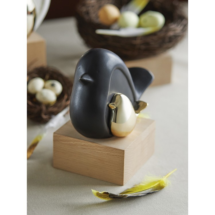 Декор из фарфора black birdie из коллекции essential, 14,5х6x10 см (77380)