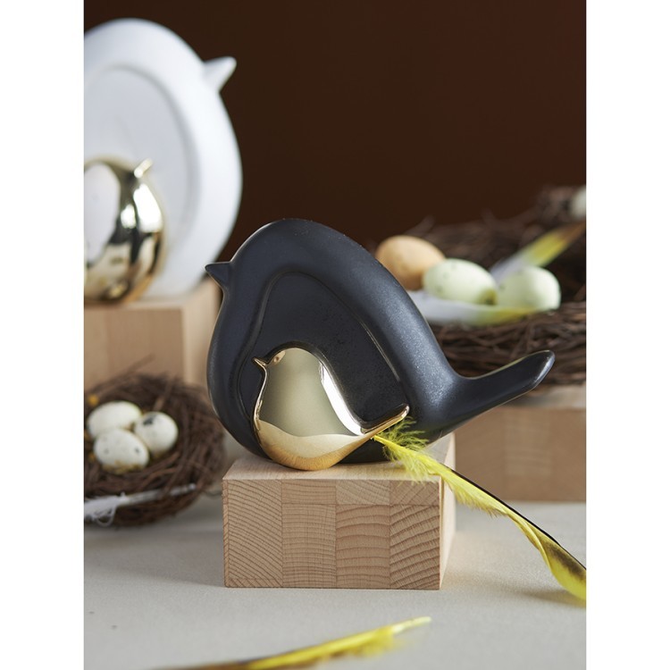 Декор из фарфора black birdie из коллекции essential, 14,5х6x10 см (77380)