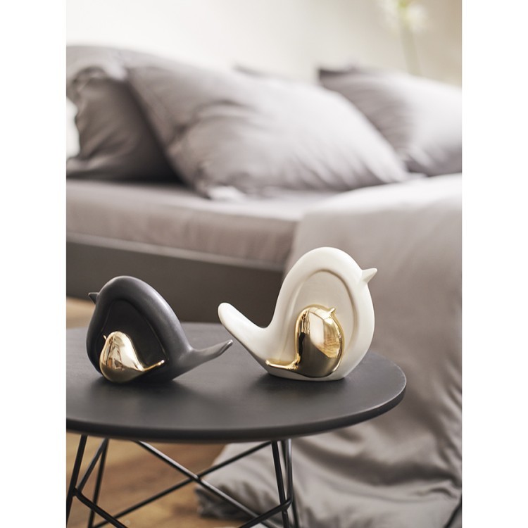 Декор из фарфора black birdie из коллекции essential, 14,5х6x10 см (77380)
