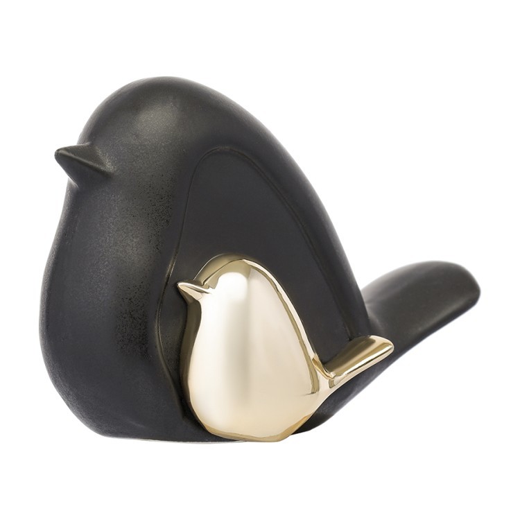 Декор из фарфора black birdie из коллекции essential, 14,5х6x10 см (77380)