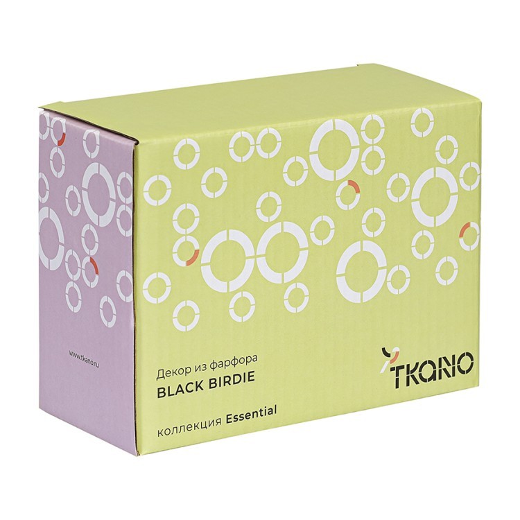 Декор из фарфора black birdie из коллекции essential, 14,5х6x10 см (77380)