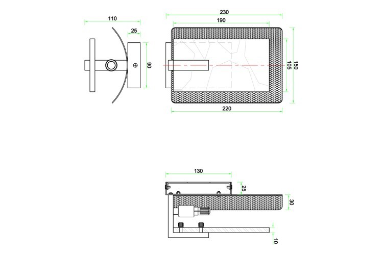 Бра, золото 15*23см (TT-00013041)