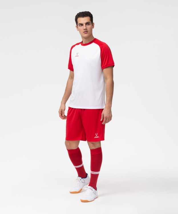 Футболка игровая JÖGEL CAMP Reglan Jersey, белый/красный (701702) Футболка игровая JÖGEL CAMP Reglan Jersey, белый/красный (701702)
