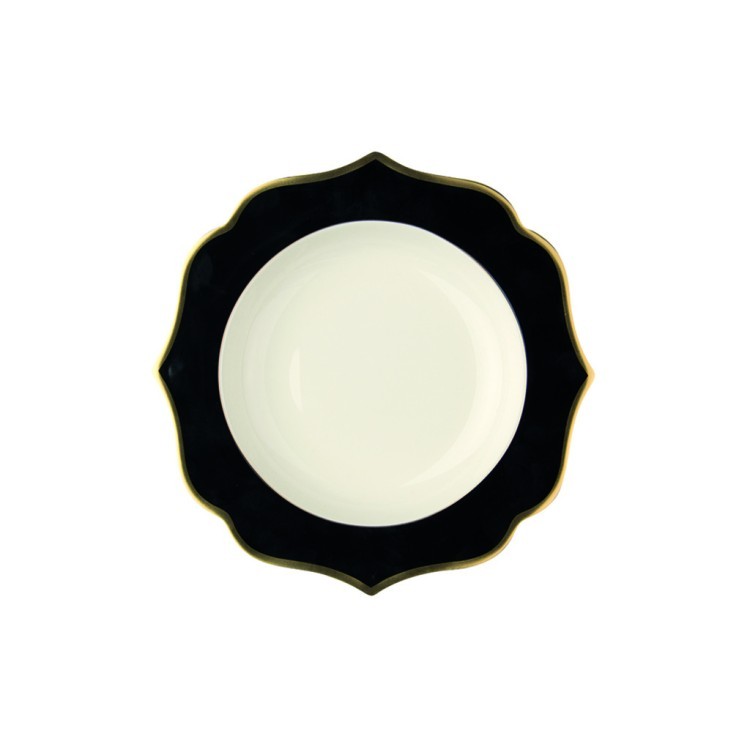 Тарелка LION005NE004220, костяной фарфор, black, ivory, gold, LE COQ Тарелка LION005NE004220, костяной фарфор, black, ivory, gold, LE COQ