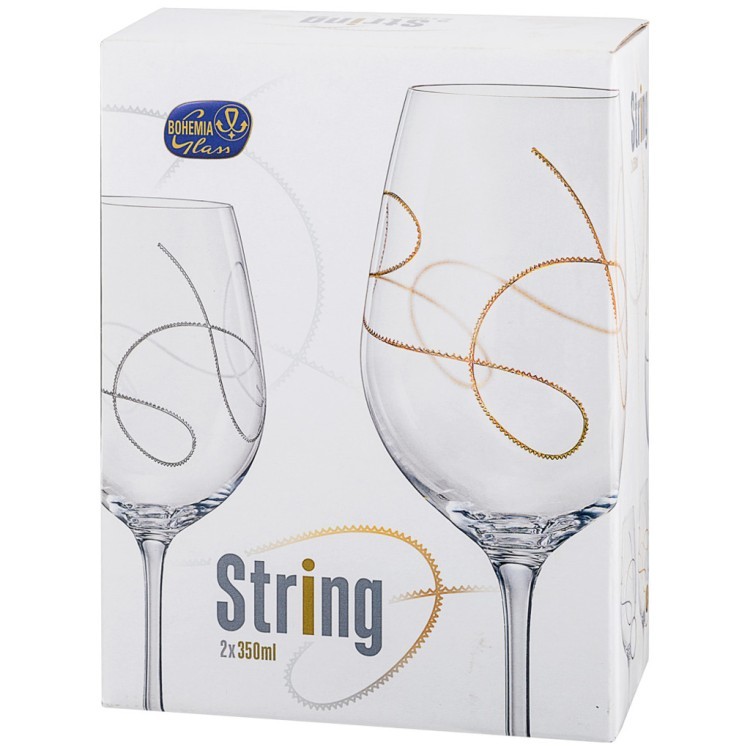 Набор бокалов для вина "string" из 2 шт. 350 мл. Bohemia Crystal (674-703)