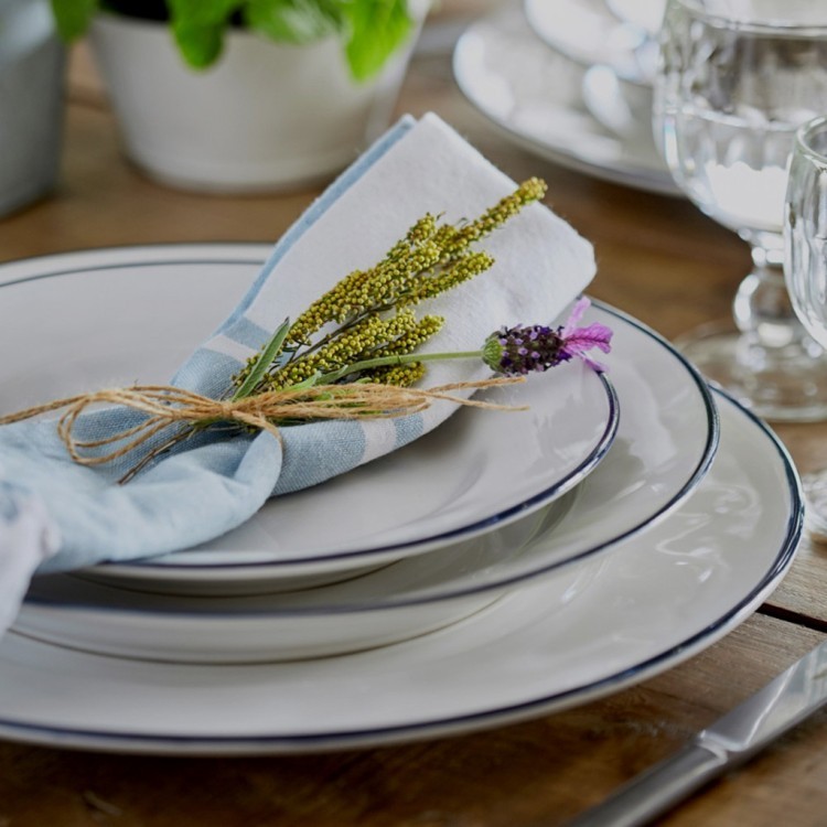 Чаша ATS141-BLU(ATS141-00721C), 14 см, керамика, white, blue, Costa Nova