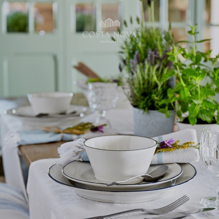 Чаша ATS141-BLU(ATS141-00721C), 14 см, керамика, white, blue, Costa Nova