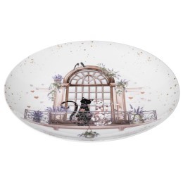 Набор тарелок обеденных lefard "лавандовые коты"  2 шт. 25,5*2,5 см Lefard (425-165)