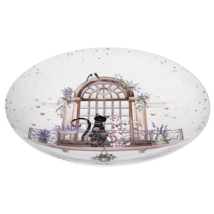 Набор тарелок обеденных lefard "лавандовые коты"  2 шт. 25,5*2,5 см Lefard (425-165)