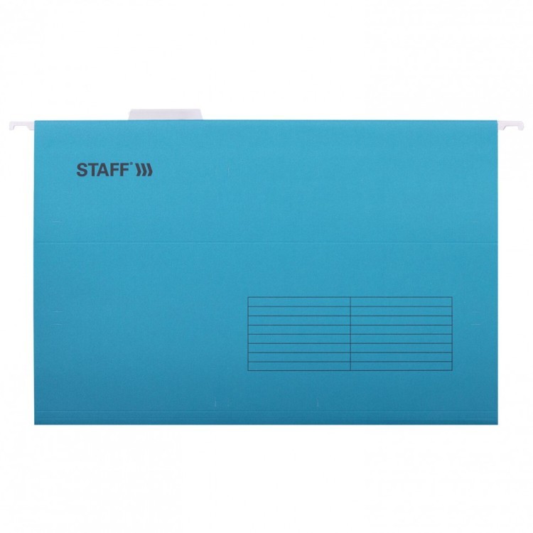 Подвесные папки А4/Foolscap 404х240 мм до 80 л к-т 10 шт синие картон STAFF 270933 (1) (93174)