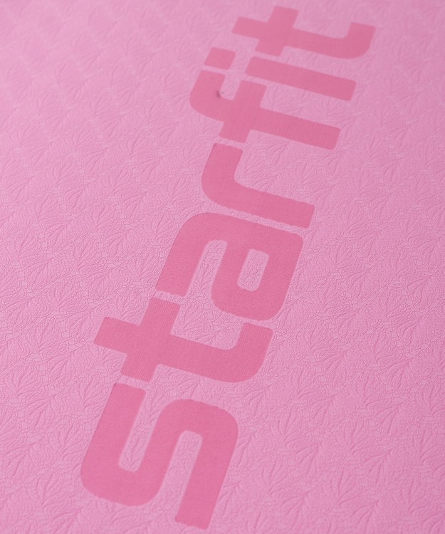 Коврик для йоги и фитнеса FM-201, TPE, 173x61x0,4 см, розовый пастель/фиолетовый пастель (1005327)