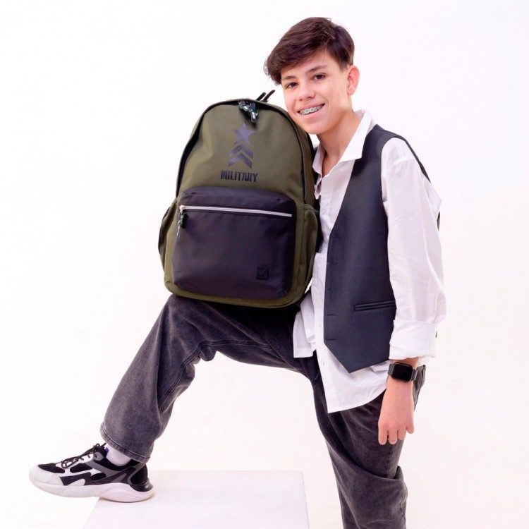Рюкзак Brauberg FASHION CITY универсальный "Military" хакки 46х31х15 см 271670 (1) (89781) Рюкзак Brauberg FASHION CITY универсальный "Military" хакки 46х31х15 см 271670 (1) (89781)