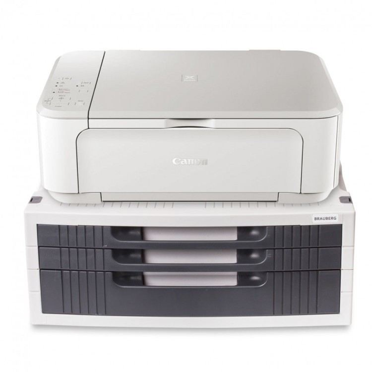 Подставка для принтера или монитора Brauberg с 1 полкой и 3 ящиками 380х275х150 мм 510190 (1) (89895)