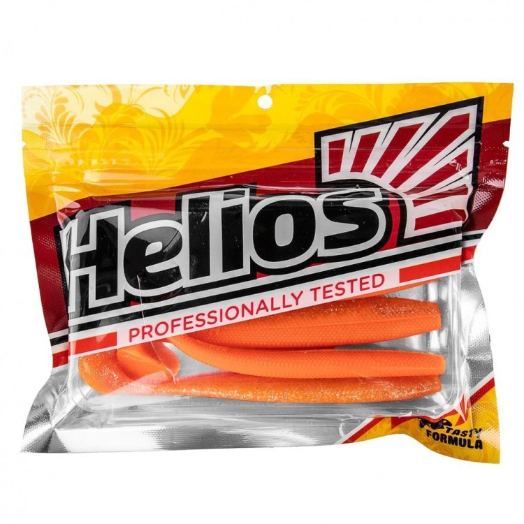 Виброхвост Helios Trofey 5.5"/14 см, цвет Orange & Sparkles 4 шт HS-25-022 (77858)