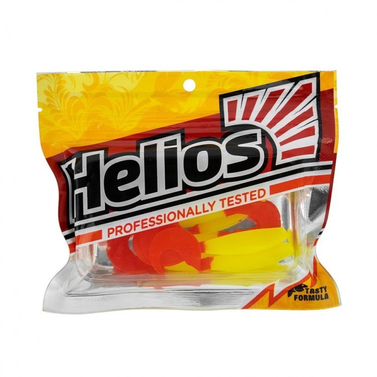 Твистер Helios Hybrid 2,75"/7,0 см, цвет Acid lemon & Red 7 шт HS-13-029 (78159)