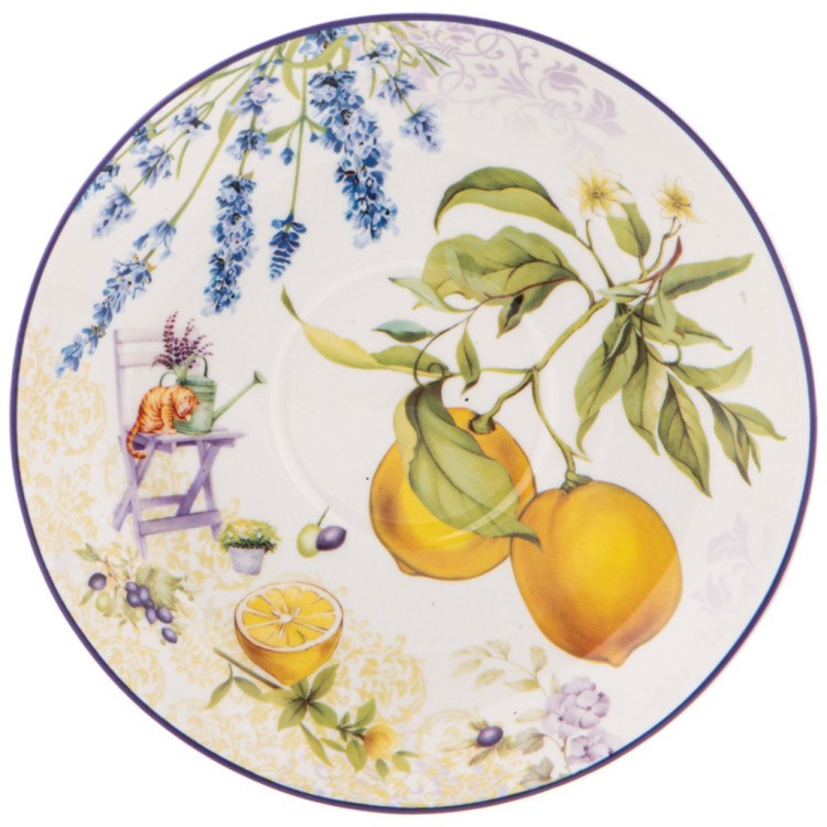 Чайный сервиз lefard "прованс лимоны" на 6 пер. 14 пр. Lefard (104-870)