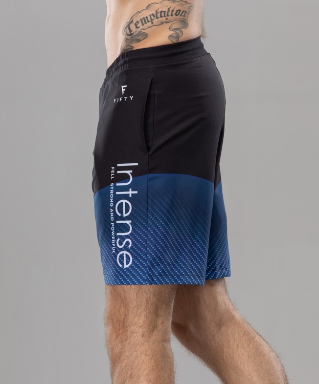 Мужские спортивные текстильные шорты Intense FA-MS-0104, принт синий (509341)