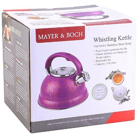 Чайник 3л нерж/сталь со свистком Mayer&Boch (31211)