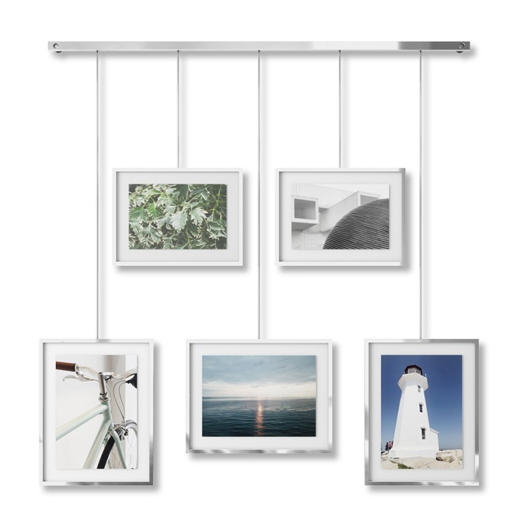 Панно для фотографий exhibit, хром, 5 эл. (68097)