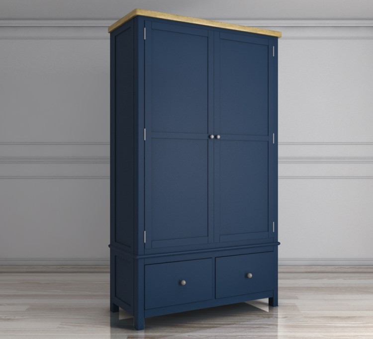 Шкаф двухстворчатый в стиле Кантри Jules Verne с ящиками арт JV28ETGB JV28ETGB-ET