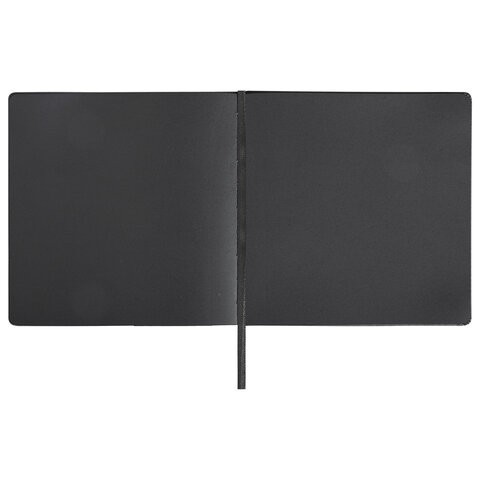 Скетчбук 200х200 мм Brauberg Art Classic 80 листов 140 г/м2 черная бумага 113204 (2) (85462)