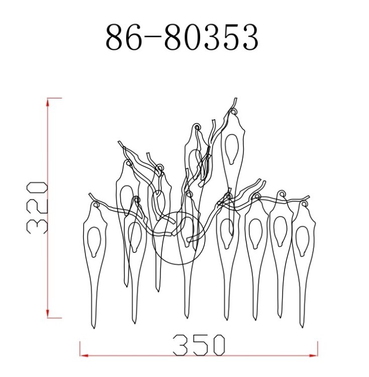 Бра Caramella 45*h45 см, металл цвет золото (TT-00012897)