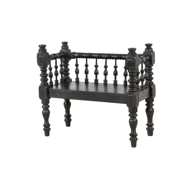 Лавка XIX век, Индия PA14864/1, Тиковое дерево, dark brown, ROOMERS ANTIQUE