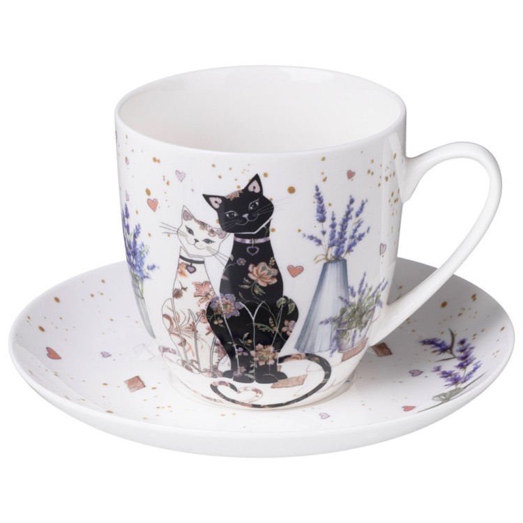 Чайная пара lefard "лавандовые коты" 350 мл Lefard (425-174)