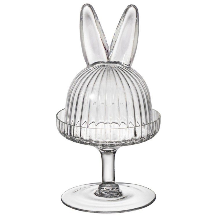 Блюдо на ножке с крышкой "rabbit family" 12*12*23,5 см Lefard (302-100)