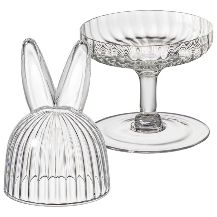 Блюдо на ножке с крышкой "rabbit family" 12*12*23,5 см Lefard (302-100)