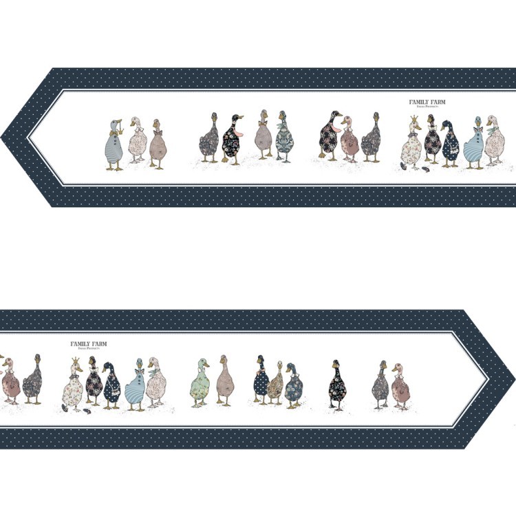 Дорожка на стол "family farm", 45х300см, синий 100% хлопок,твил Lefard (850-742-33)