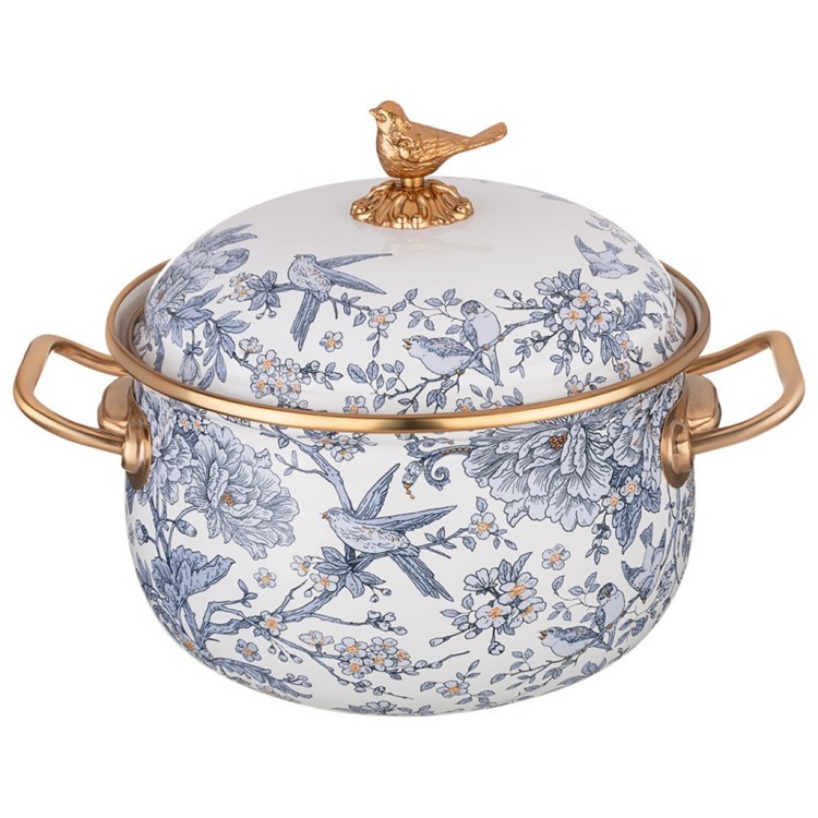 Кастрюля эмалированная lefard с крышкой, серия royal garden 2,8л, диа.18см подходит для индук.пл Lefard (950-672)